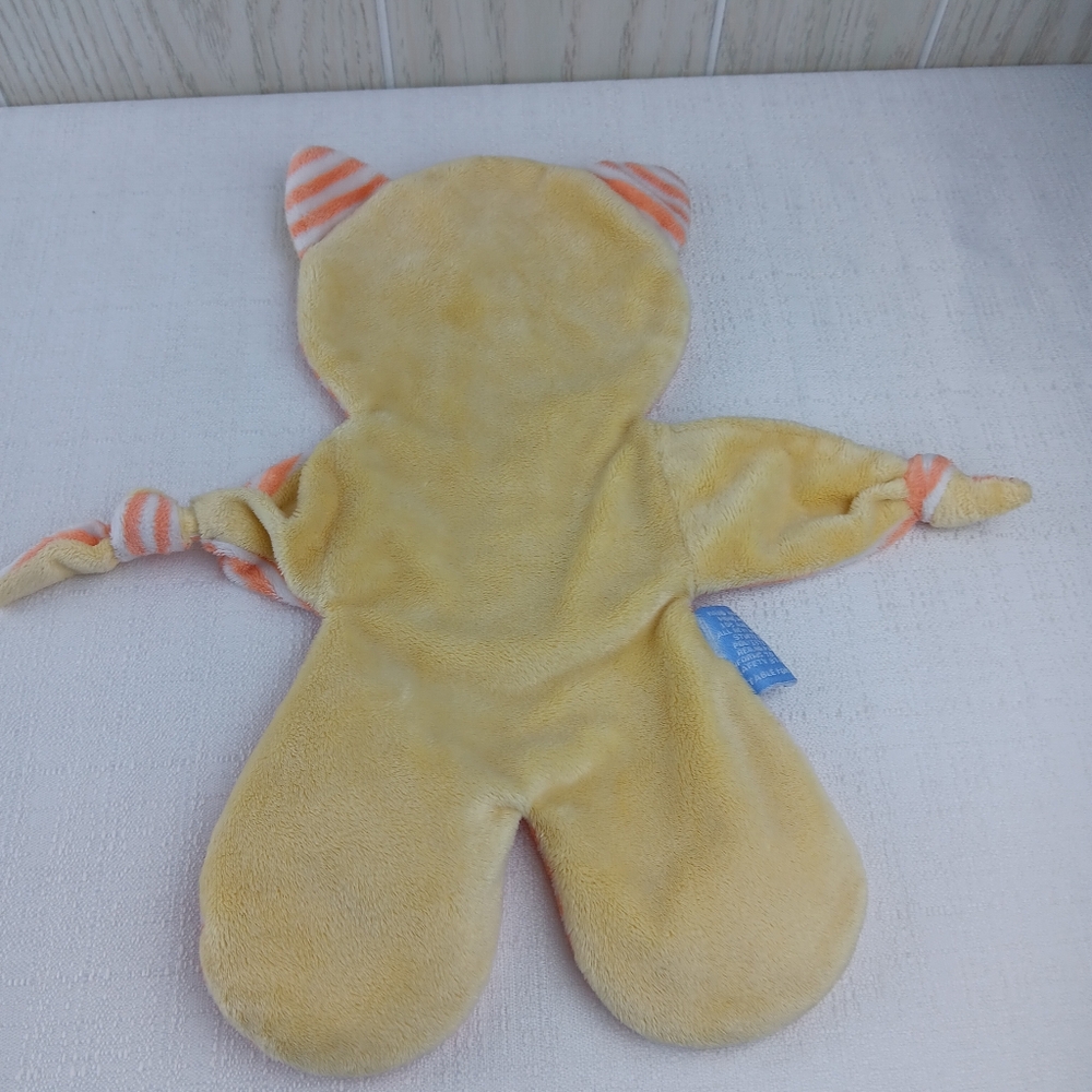 Moncalin Plush Flat Cat Pink Flowers Heart Knotted Hands Soother Toy Lovey 13".